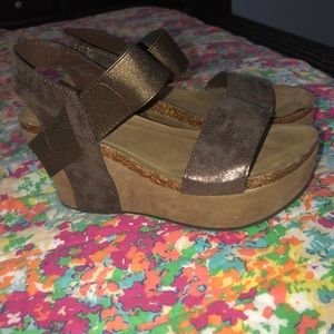 Pierre Dumas Bronze Wedges